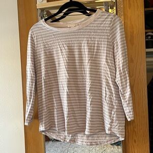 COS Light Gray and White Striped Tee